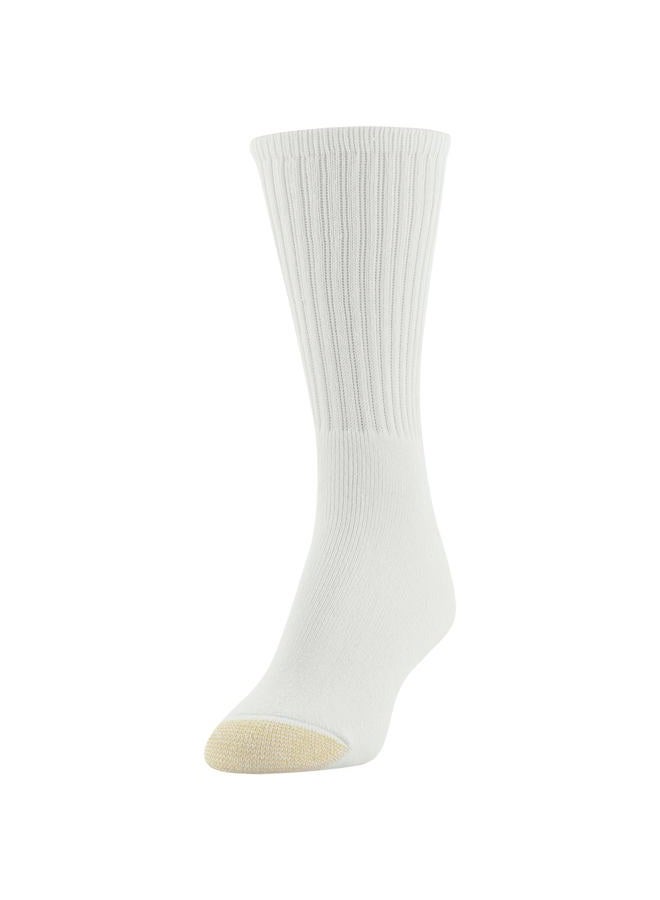GOLDTOE Women's Ultratec Crew Socks, 3-Pairs, White, M - Image 2