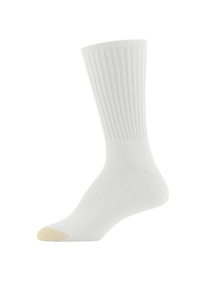 GOLDTOE Women's Ultratec Crew Socks, 3-Pairs, White, M - Image 3