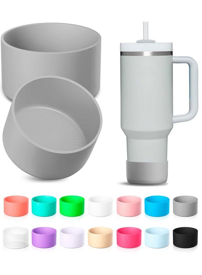 KTKUDY 2Pcs Silicone Boot For Stanley Quencher Tumbler H2.0 30 Oz 40 Oz & Iceflow 20 Oz 30 Oz & Intended For Hydro Flask Water Bottle 12-24 Oz - Protective Cup Bottom Accessories Fits Stanley Cup - Image 1