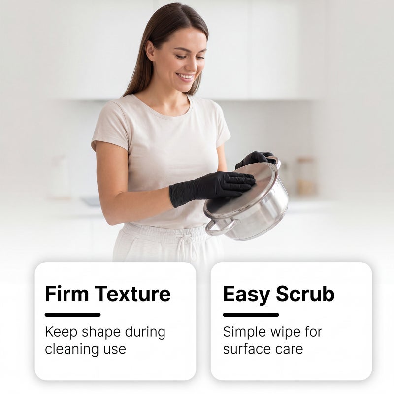 Jue Fish Stainless Steel Pot Cleaning Sponge, For Cleaning Pots And Removing Burnt Marks, Maintenance Type, With Gloves, Scratch-Resistant, Easy To Clean - Image 5