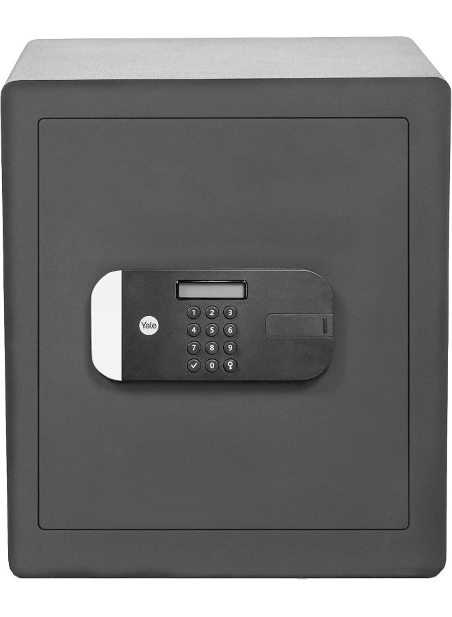 ييل خزنة منزلية آمنة للغاية من ييل YSFM/400/EG1 مزودة بنظام بيومتري موتورى - وصول عبر بصمة الإصبع ورمز رقمي، باب مقصوص بالليزر، براغي تثبيت. - Image 1