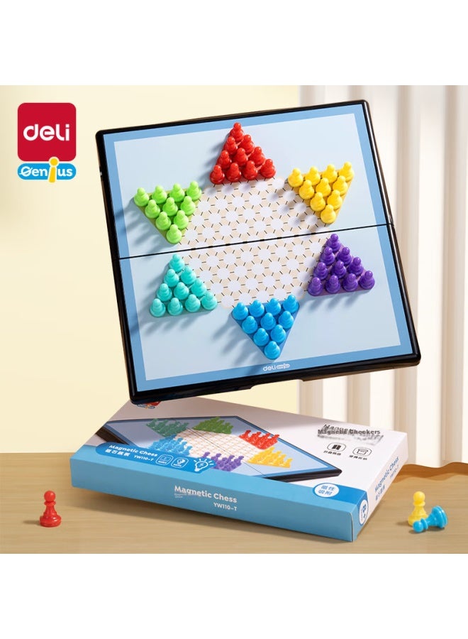 ديلي مجموعة Deli Magnetic Checkers، لوح طي محمول، Damas المغناطيسي للأطفال والطلاب، هدية للألعاب - Image 1