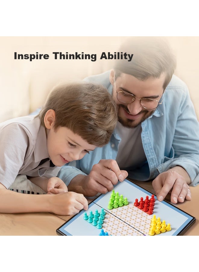 ديلي مجموعة Deli Magnetic Checkers، لوح طي محمول، Damas المغناطيسي للأطفال والطلاب، هدية للألعاب - Image 3