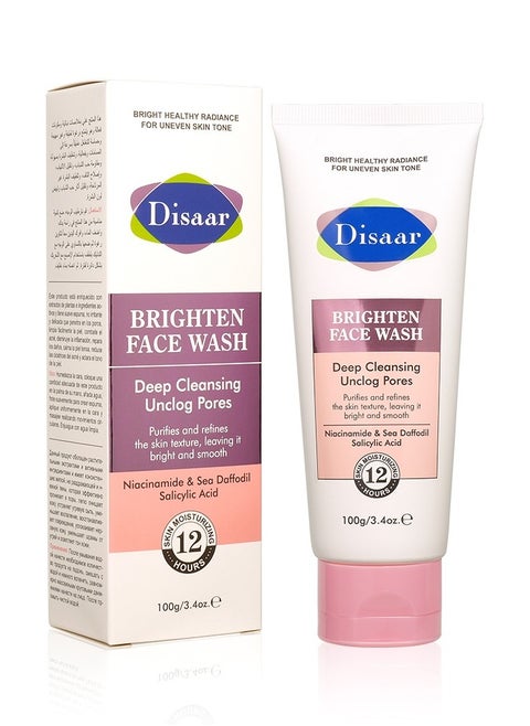 Brighten Face Wash Deep Cleansing Unclog Pores Niacinamide And Sea Doffodil Salicylic Acid 100 g
