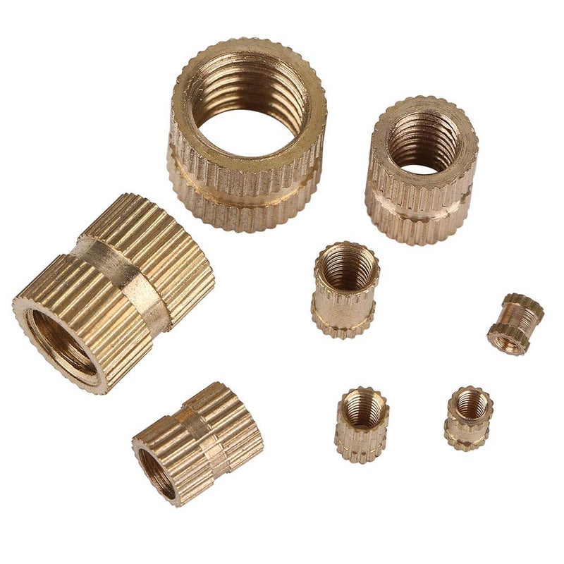 210pcs Brass Cylinder Knurled Threaded Round Insert Embedded Nuts, Knurled Nut Set, Brass Nut with Knurled for Secure Installation, Includes - Image 3