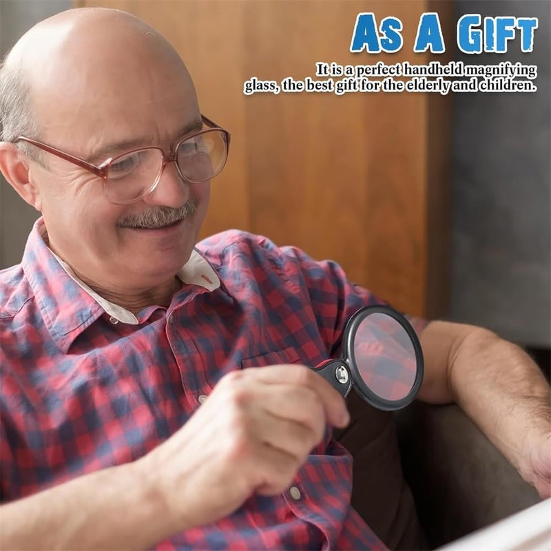 6x Pocket Magnifying Glasses, Folding Mini Magnifiers with Rotating Protective Cover for Kids and Seniors, Handheld Magnifiers for Reading, Jewelry, and Hobbies, 12 PCS - Image 2