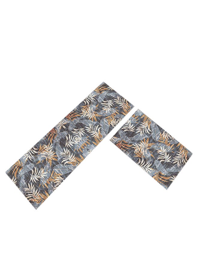 الأزرق جي دبليو قطعتان سجادة غرفة جلوس فاخرة مضادة للانزلاق سجادة مستطيلة الشكل - Image 1