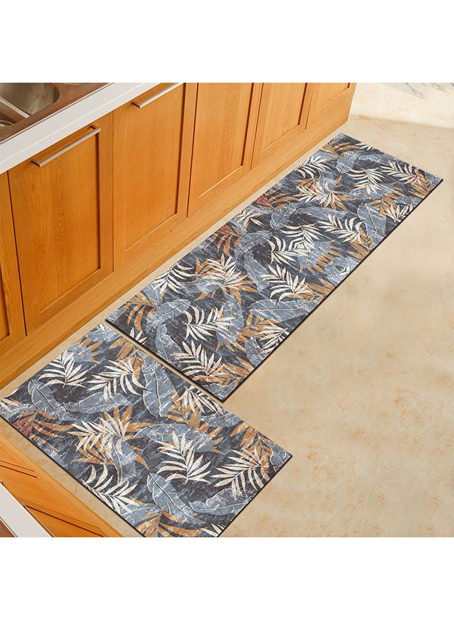 الأزرق جي دبليو قطعتان سجادة غرفة جلوس فاخرة مضادة للانزلاق سجادة مستطيلة الشكل - Image 5