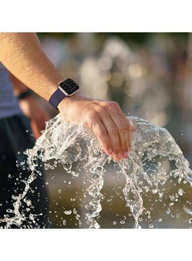 Beauenty 6 Pack sport Silicone Bands Compatible with Apple Watch Band 49mm 45mm 44mm 42mm for Women Men,Waterproof Replacement Strap for iwatch Series 9, Ultra 2/Ultra SE/SE 2nd Generation 8 7 6 5 4 3 2 1 - Image 5