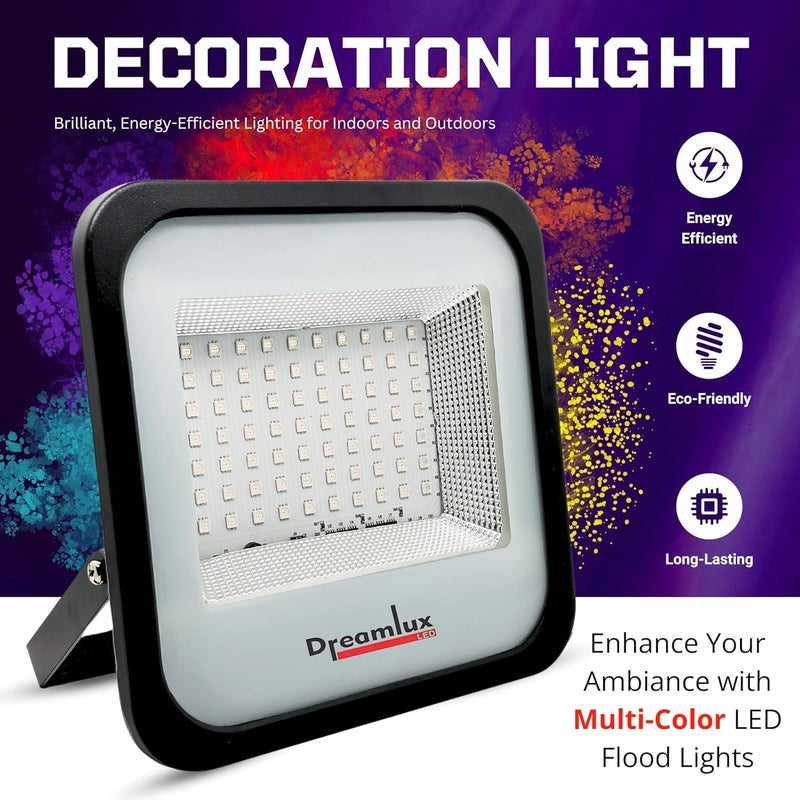 Dreamlux Dreamlux Best 200W 5050 RGB Light Outdoor Down Chock LED Flood Decorative Lamp for Home Garden Wall Entrance Balcony with Remote Control16M RGB Colors200W 5050 LED RGB LightPack6  - Image 4