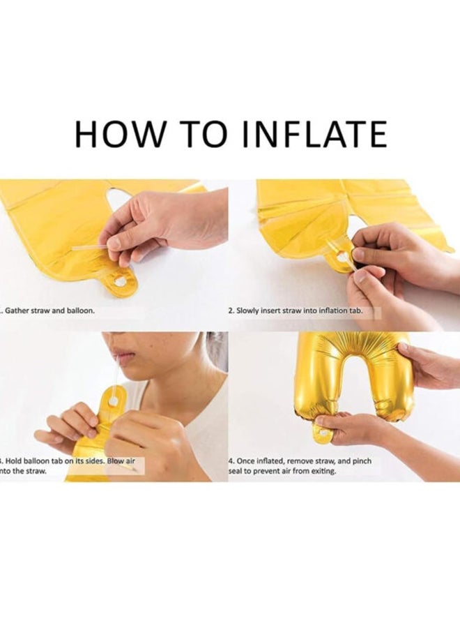 Toyland بالون فويل رقم 2 بحجم 40 إنش، ذهبي - Image 2