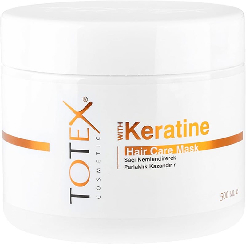 Totex Keratin Hair Mask 500ml Deep Conditioning Nourishing Treatment Straightening AntiFrizz Repair for Dry Damaged Hair Professional Salon Quality Hair Care Mask