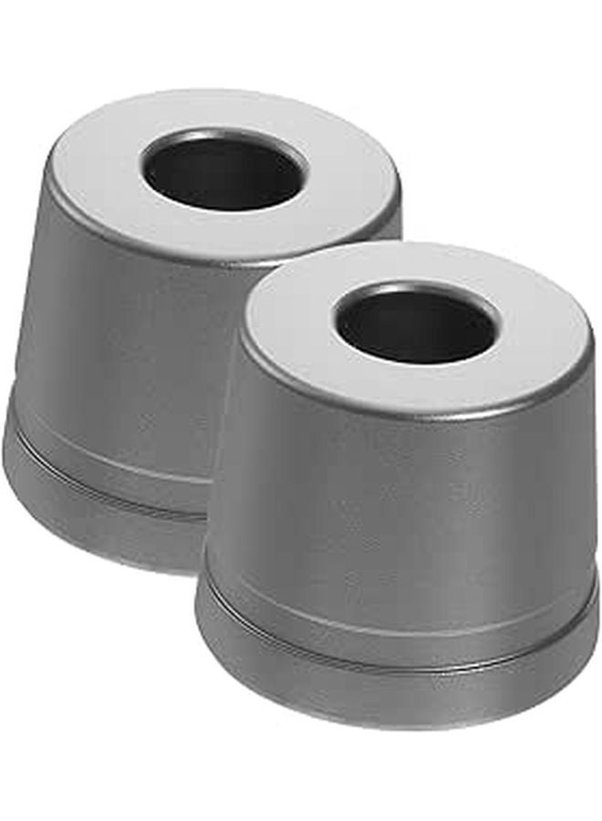 2Pcs Aluminum Razor Stand Compact Bathroom Shaving Base Smooth Edges Space Saving Design - Image 1