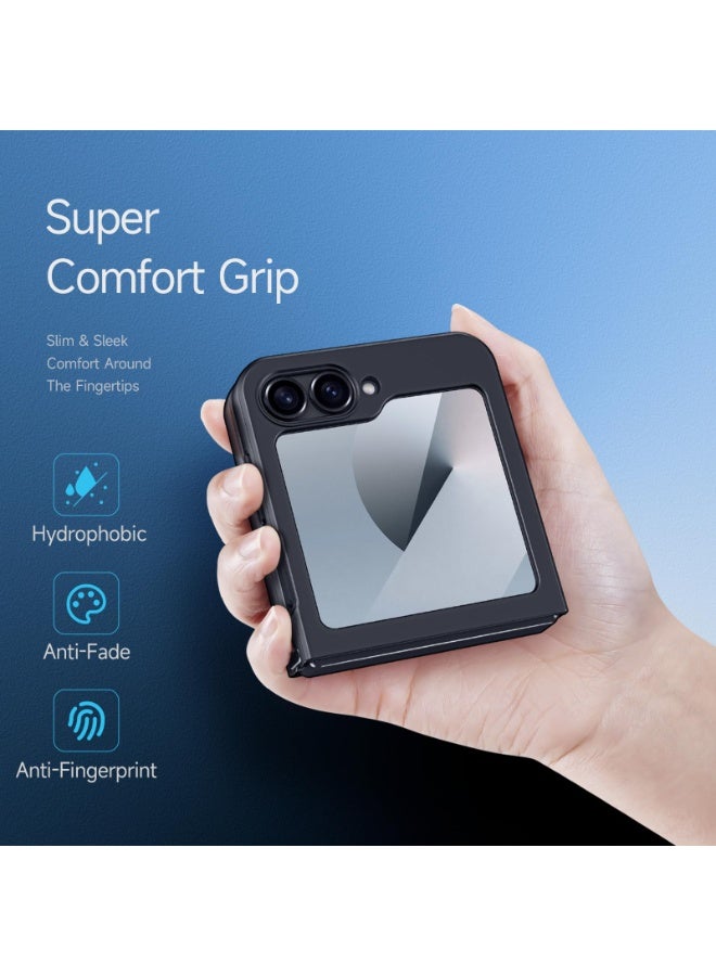 عام Magnetic Case for Samsung Galaxy Z Flip 7 FE 5G, Flowing Lines Matte Frosted Clear Back Cover Anti-Fingerprint PC+TPU Shockproof Cover for Galaxy Z Flip7 FE - Image 2