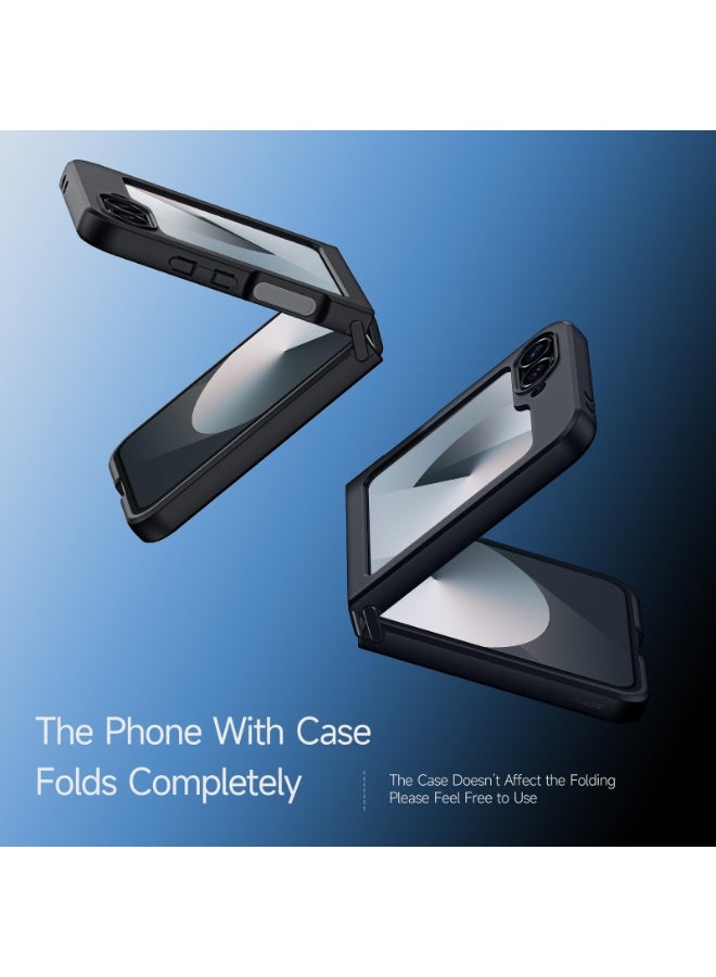 عام Magnetic Case for Samsung Galaxy Z Flip 7 FE 5G, Flowing Lines Matte Frosted Clear Back Cover Anti-Fingerprint PC+TPU Shockproof Cover for Galaxy Z Flip7 FE - Image 4