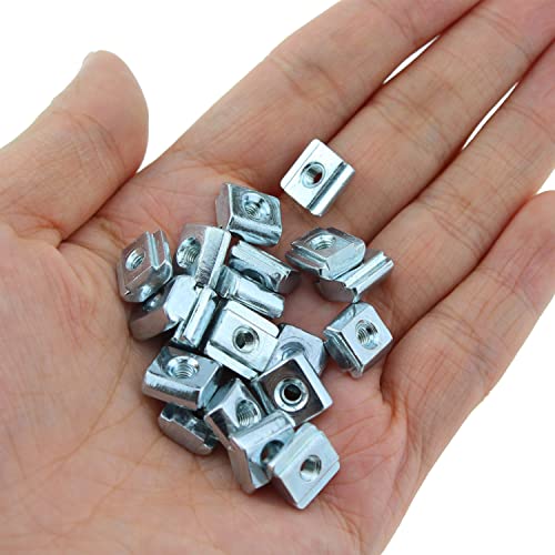 SQXBK 2020 Series T Sliding Nut SQXBK 100PCS M5 Thread Slide in T-Nuts for 20x20 Standard 6mm T-Slot Aluminum Extrusion Profile, Hammer Nut Block Square Nuts,M5 T Nut - Image 3