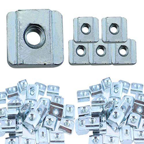 SQXBK 2020 Series T Sliding Nut SQXBK 100PCS M5 Thread Slide in T-Nuts for 20x20 Standard 6mm T-Slot Aluminum Extrusion Profile, Hammer Nut Block Square Nuts,M5 T Nut - Image 5