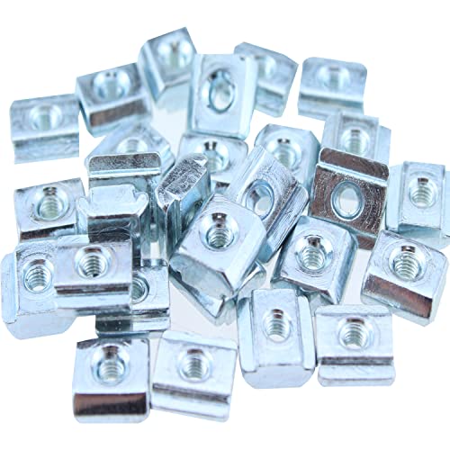 SQXBK 2020 Series T Sliding Nut SQXBK 100PCS M5 Thread Slide in T-Nuts for 20x20 Standard 6mm T-Slot Aluminum Extrusion Profile, Hammer Nut Block Square Nuts,M5 T Nut - Image 2