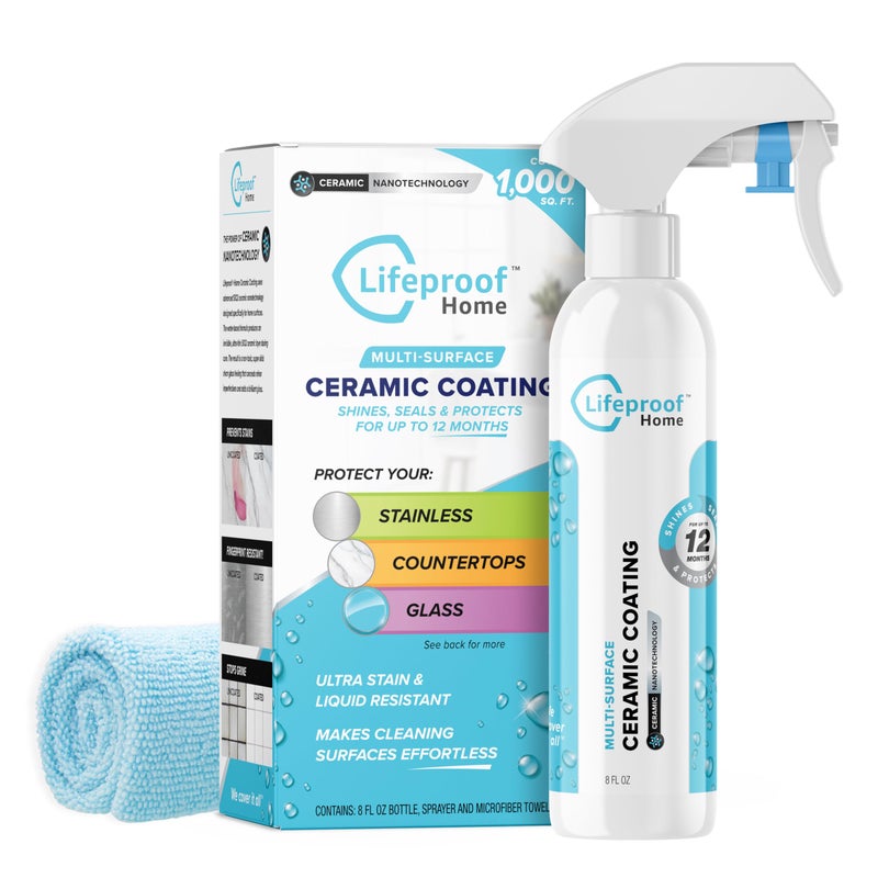 LifeProof طقم رذاذ الطلاء الخزفي من لايف بروف - لمعان، ختم وحماية أسطح المطبخ والحمام، يصد البقع والأوساخ - Image 1