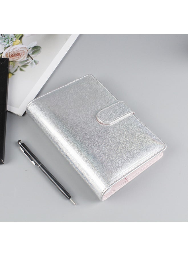 Dimension Stationery Korea Girl's Heart Macaron Loose-leaf Notebook Pu Hand Account Book Notebook Hand Account Book Travel Book - Image 1