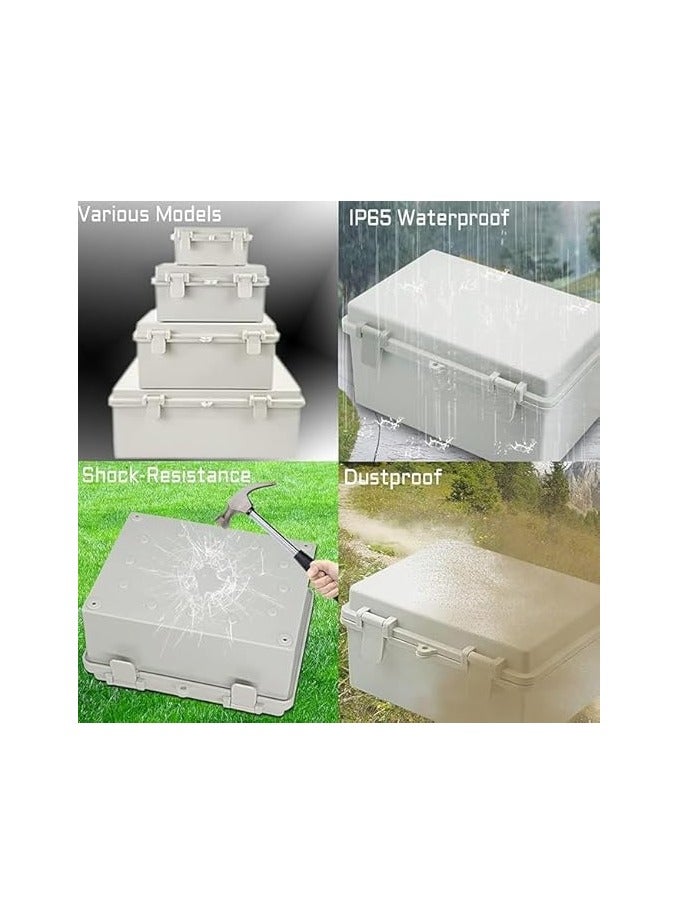 درافل صندوق توصيل Duravel، بلاستيك ABS، مقاوم للغبار، مقاوم للماء IP65، هيكل مفصلي، خارجي (100 × 100 × 50 مم) - Image 5