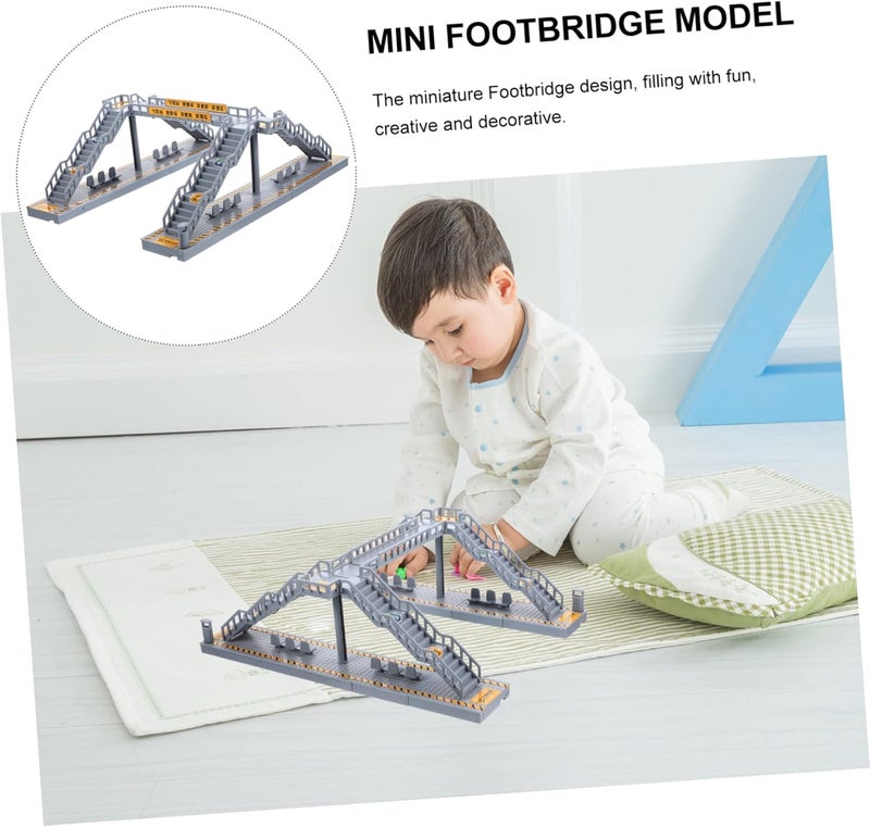 Yardwe DIY Footbridge Building Model Sand Table Accessories Miniature Footbridge for Decor Doll House - Image 3