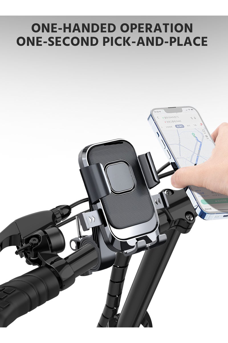 Generic Shock-Absorbing Motorcycle Phone Holder, Adjustable Mount Bracket for Motorbike and Bicycle, Universal Fit for iPhone, Samsung, Huawei, Xiaomi, Redmi, Honor, and More  - Image 3