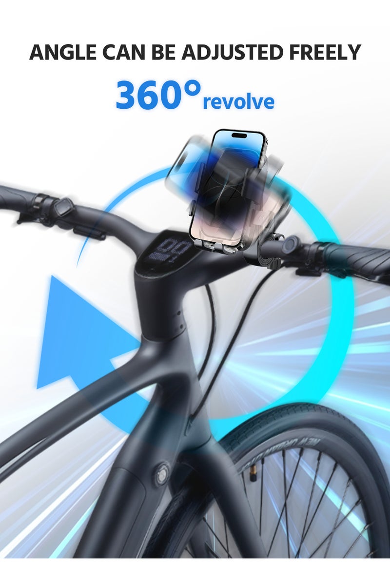 Generic Shock-Absorbing Motorcycle Phone Holder, Adjustable Mount Bracket for Motorbike and Bicycle, Universal Fit for iPhone, Samsung, Huawei, Xiaomi, Redmi, Honor, and More  - Image 4