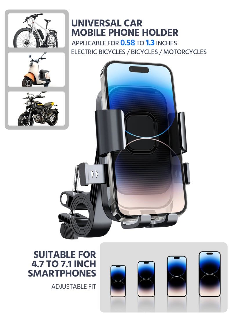 Generic Shock-Absorbing Motorcycle Phone Holder, Adjustable Mount Bracket for Motorbike and Bicycle, Universal Fit for iPhone, Samsung, Huawei, Xiaomi, Redmi, Honor, and More  - Image 5