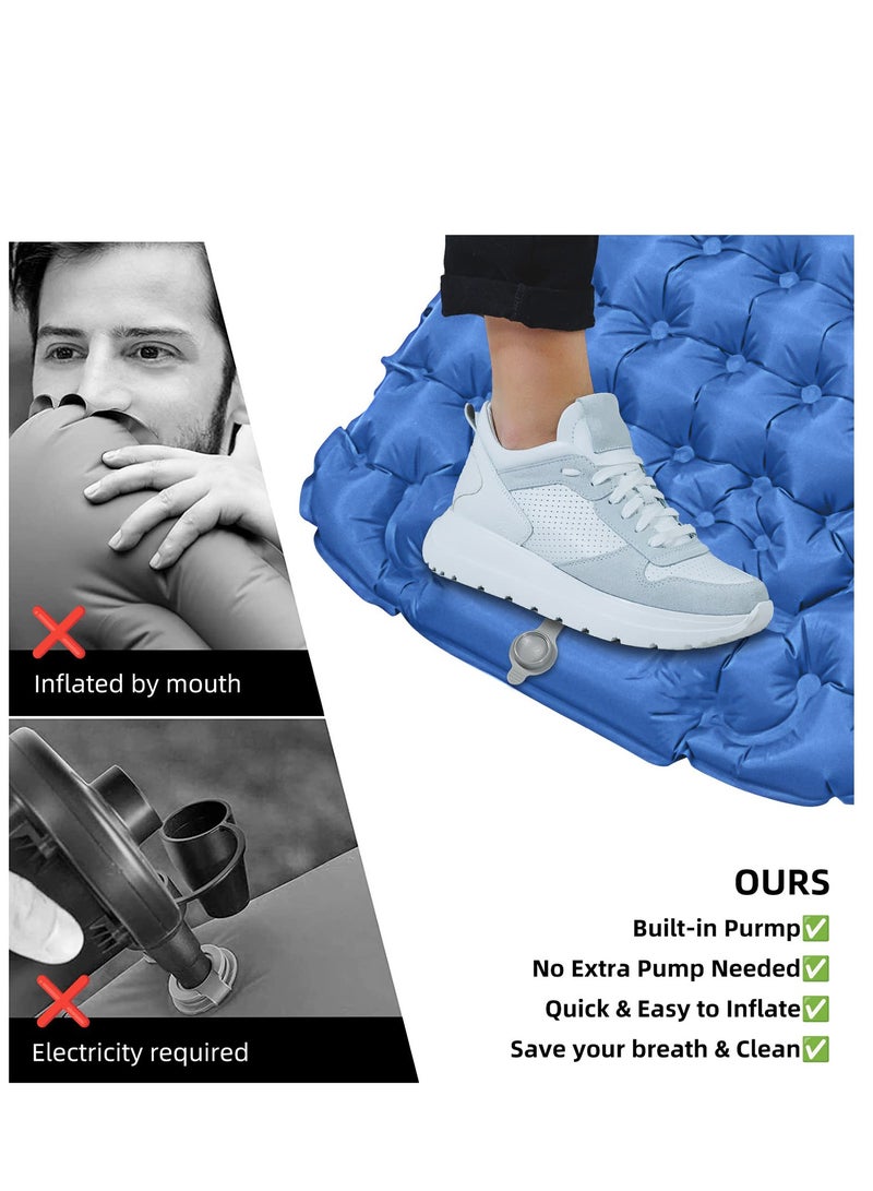 Camping Sleeping Pad-with Built-in Foot Pump,Durable Waterproof Camping Mattress,Inflatable Camping Pad,Portable Compact Sleeping Pad for Camping,Traveling,Hiking,Backpacking - Image 5