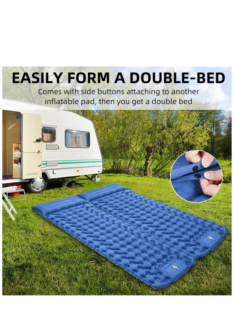 Camping Sleeping Pad-with Built-in Foot Pump,Durable Waterproof Camping Mattress,Inflatable Camping Pad,Portable Compact Sleeping Pad for Camping,Traveling,Hiking,Backpacking - Image 4