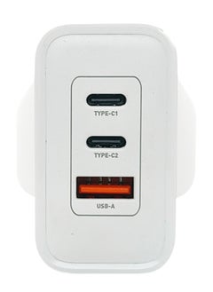 GRABIT Wall Charger 65W GaN Charger Fast & Compact Charge multiple devices with 65W PD, dual USB-C, and USB-A ports. GaN technology ensures efficient, compact, and travel-friendly charging. Compatible with iPhone, Samsung, OnePlus, Xiaomi, Huawei, Google Pixel, iPads, MacBooks, and more. Perfect for home, office, and travel.  - Image 2