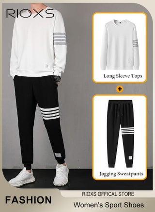 Men's 2 Pieces Athletic Set, Crewneck Sweatshirt And Sweatpants With Pockets, Tracksuit Casual Workout Sportswear Set For Men, Long Sleeve Tops & Joggers Sweatpants, Cozy Sweatshirt And Drawstring Basketball Pants, Outfits For Gym/ Jogging/ Running/ Daily - pzsku/Z2D64E15CBC5BBB6342ECZ/45/_/1733737273/44d7c141-9970-415d-af09-cb31c3e60eb2