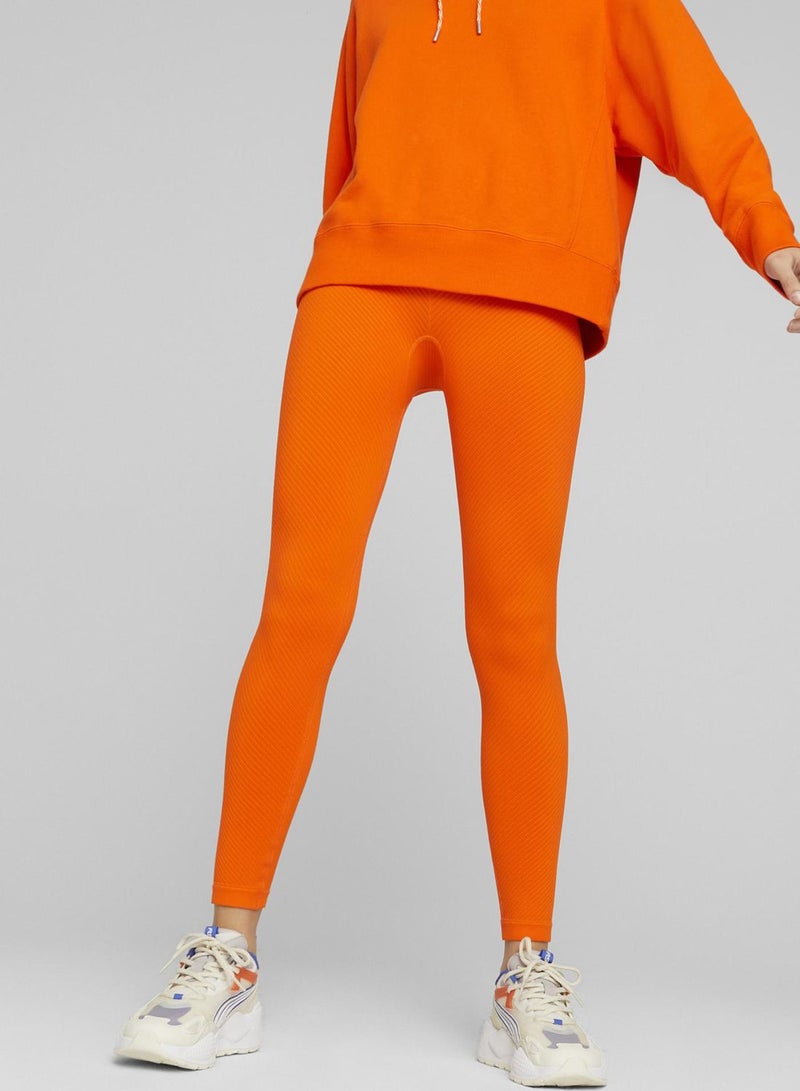 Puma Womens INFUSE EvoKNIT Leggings - Orange - Image 1