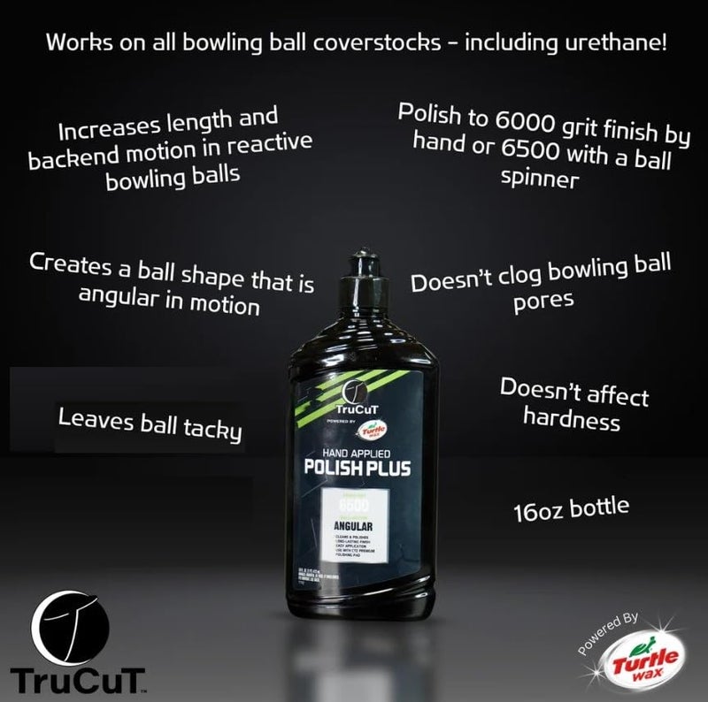 Creating the Difference TruCut Hand Applied Polish Plus Bowling Ball Polish | Powered by Turtle Wax | USBC Approved | 6500 Finish Grit | Angular Ball Motion – Cleans & Polishes | 16 oz - Image 2