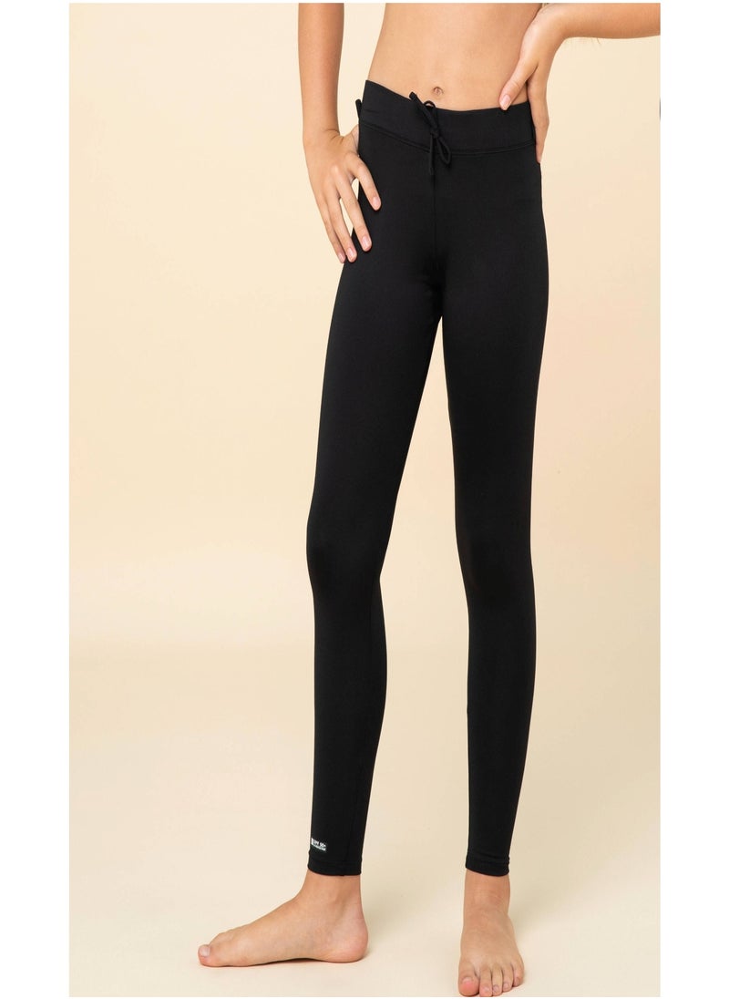 OLAIAN OLAIAN by DECATHLON, Kids Anti-UV Leggings - Black  - Image 1