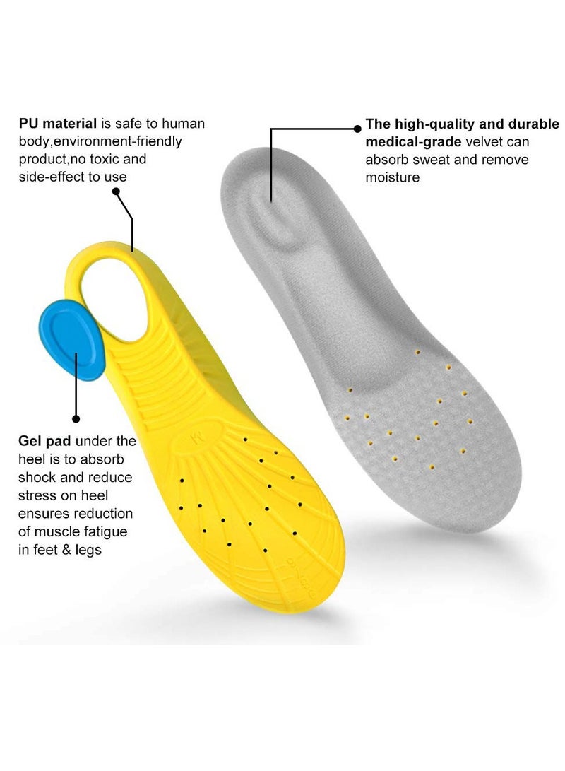 Comfortable Memory Foam Insoles for Sports, Breathable and Shock Absorbing Arch Support for Men and Women - Image 3