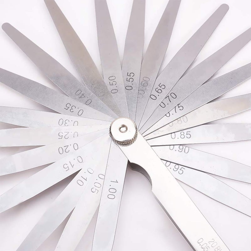Utoolmart Metric Feeler Gauge,Manganese Steel Gap Measure Tool 100mm/3.9-inch Length with 20 Blades 1pcs - Image 2