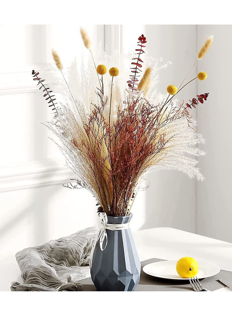 Pampas Grass Dried Plants  Baytion Natural Dried Pampas Bouquets 17" Boho Home Decorative Dried Flowers for Table Vase Flower Arrangement Wedding Party Home Decorations  - Image 1