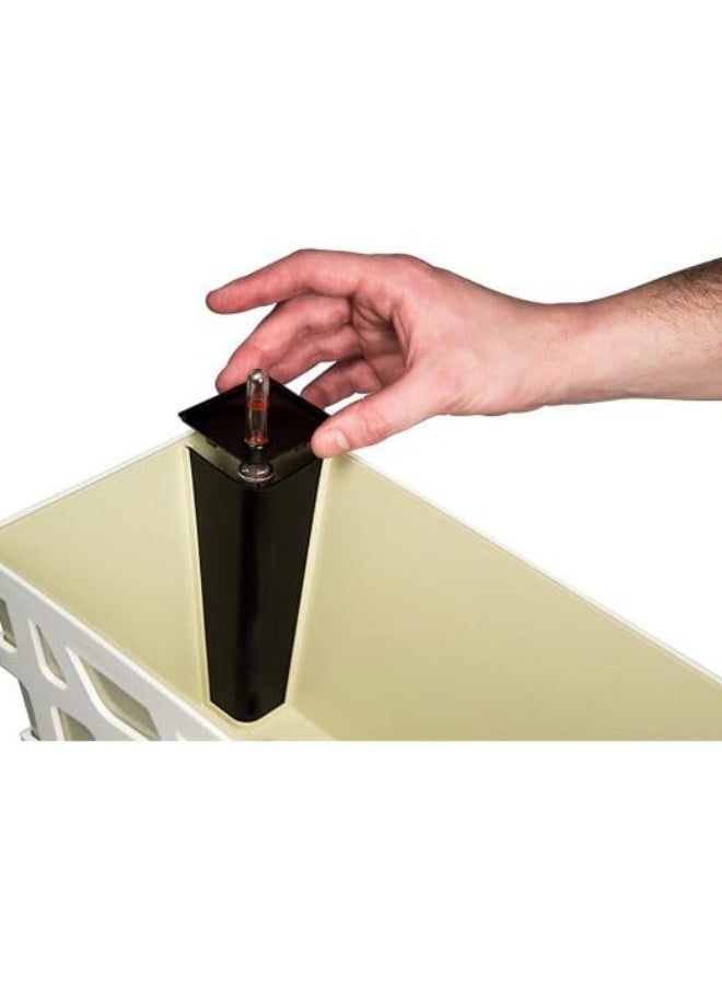 أيدل إناء زرع مستطيل بنظام ري ذاتي ومؤشر للمياه - صندوق زهور موزاييك 40 سم - وعاء زهور زينة بتصميم هندسي عصري للبالكونة، حافة النافذة والحديقة من إيديل - Image 5