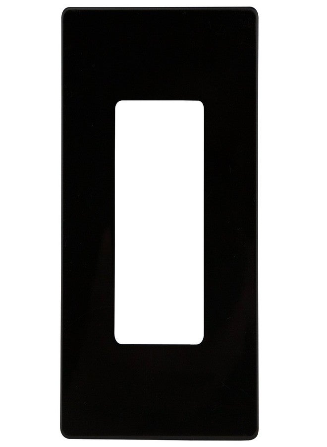 Enerlites SI8831 Screwless Decorator/GFCI Wall Plate 1-Gang Standard Size Child Safe Cover Plate, Black