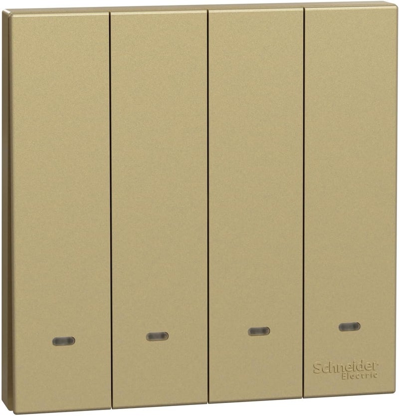 Schneider Electric AvatarOn C 4 Gang Switch - Wine Gold - Image 1