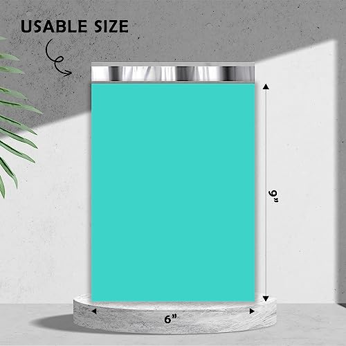 Yens Poly Mailers 6X9 200 Pack Teal,Strong Self Seal Adhesive Shipping Envelopes Waterproof for Shipping, Mailing, Packaging M1 - Image 2