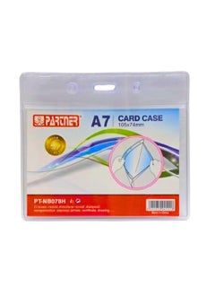 PARTNER ID Card Holders Waterproof Clear Plastic  Perfect for Credit Cards, ID Swipe Cards, Key Cards, and Driver's License  PVC Material  - Image 1