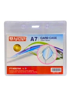 PARTNER ID Card Holders Waterproof Clear Plastic  Perfect for Credit Cards, ID Swipe Cards, Key Cards, and Driver's License  PVC Material  - Image 2