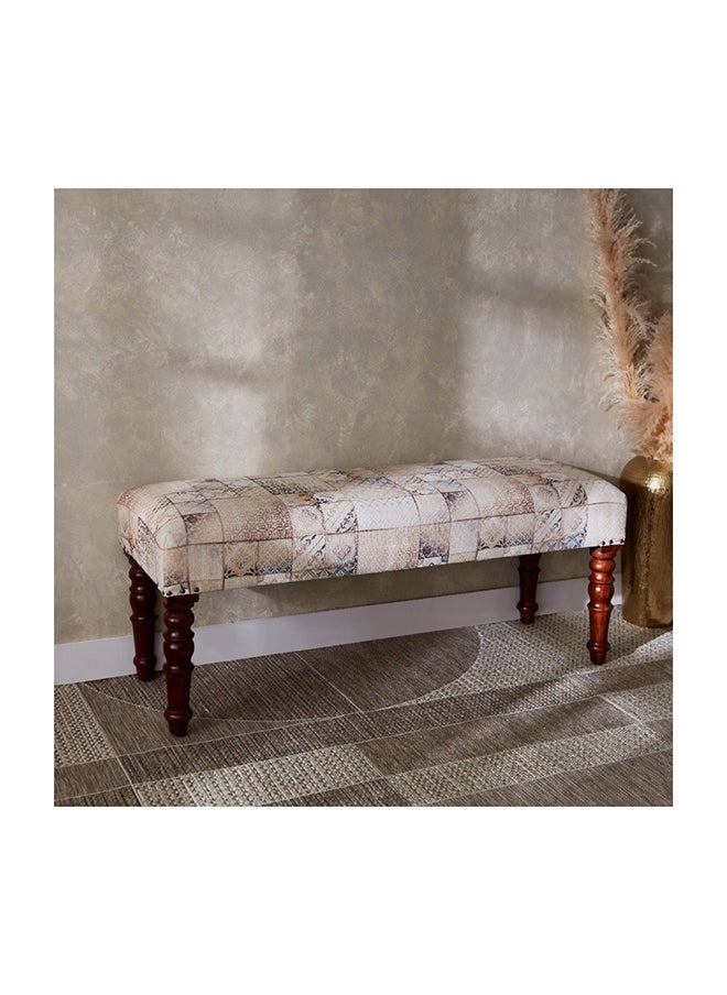 Home Box - Mahrgan Viz Patchwork Print Bench 120 x 40 x 40 cm - Image 1