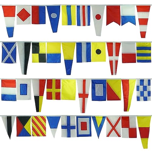 In the Breeze Maritime Signal Flags - 40 Different Decorative Flags - Over 40 Feet Long - Easy to Display,3604 - Image 1