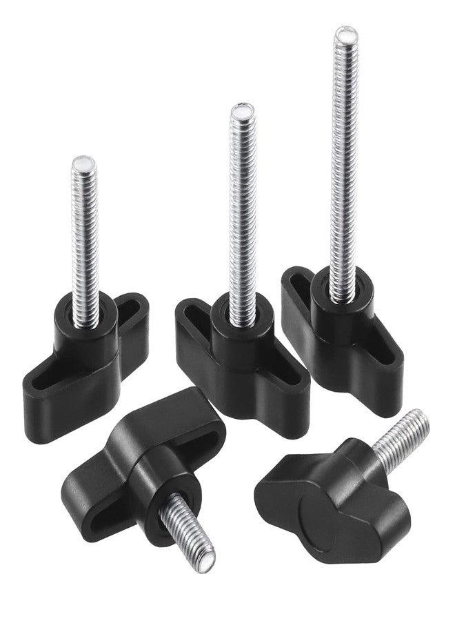 Rustark 20Pcs M6 x 20mm Thumb Screws Wing Knob Bolt Black Plastic Male Thread Clamping Screw for Quick Remove or Replace Hand Tightening - Image 1