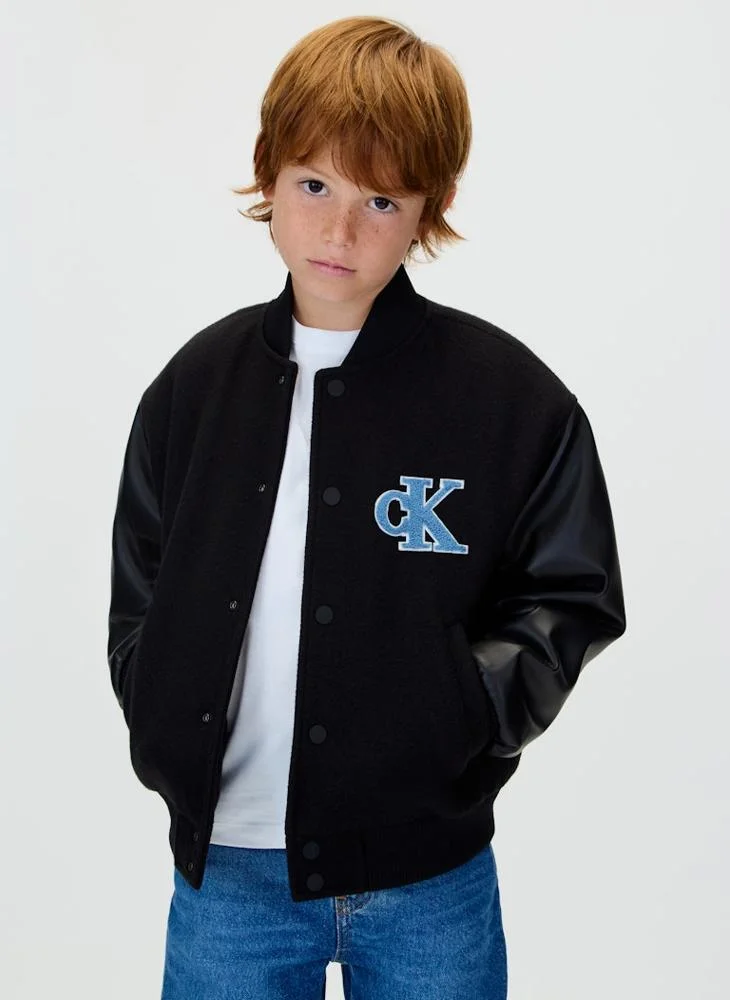Calvin Klein Jeans Youth Logo Varsity Jacket
