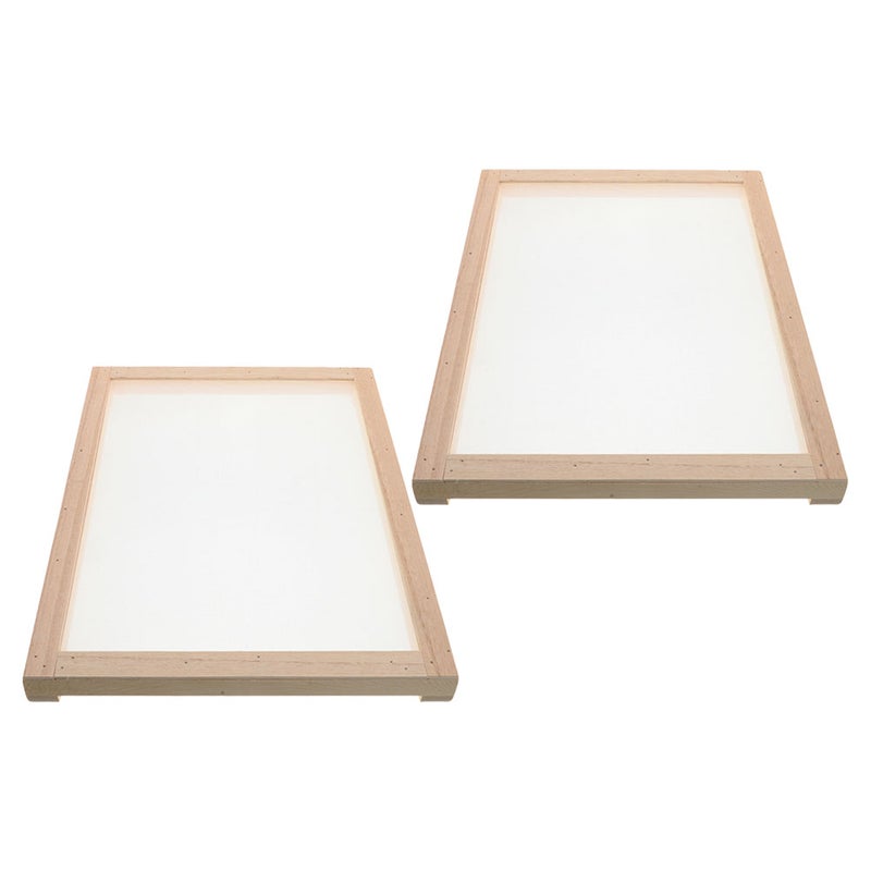 2pcs Mesh Drying Net Rectangular Tray: Stackable Drying Rack - Wood Frame Board For Food Incense Fruit Pasta Vegetable Noodle Tea Plant Dry Flower Making - Image 1